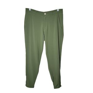 Primo Golf Jogger Pants Mens 30 Short Green Lightweight Stretch Ankle Zip Casual